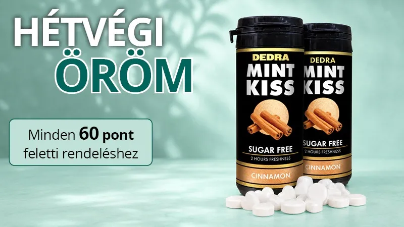 🎉 HÉTVÉGI AKCIÓ – MINT KISS CINNAMON! 🎉